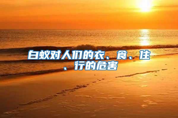 白蟻對人們的衣、食、住、行的危害