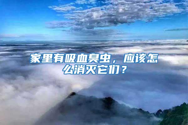 家里有吸血臭蟲,應(yīng)該怎么消滅它們?