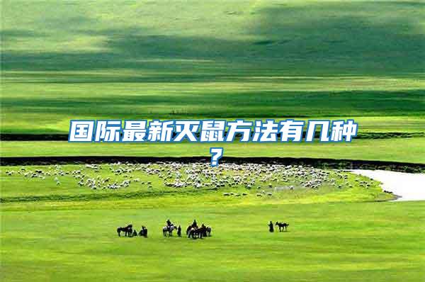 國際最新滅鼠方法有幾種？