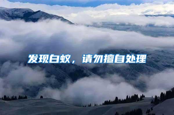 發(fā)現(xiàn)白蟻，請(qǐng)勿擅自處理