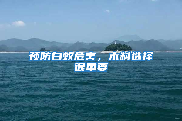 預(yù)防白蟻危害,木料選擇很重要